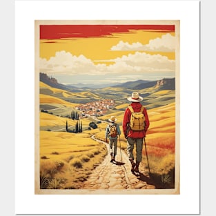 Camino de Santiago Spain Travel Tourism Retro Vintage Art Posters and Art